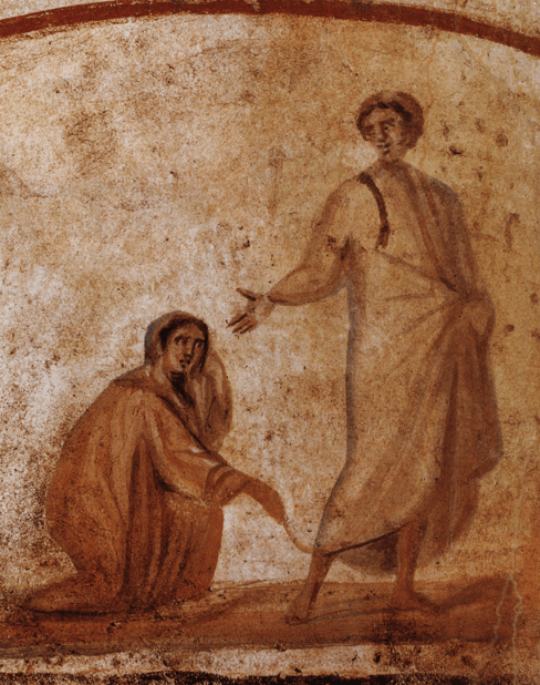 Jesus Healing a Bleeding Woman